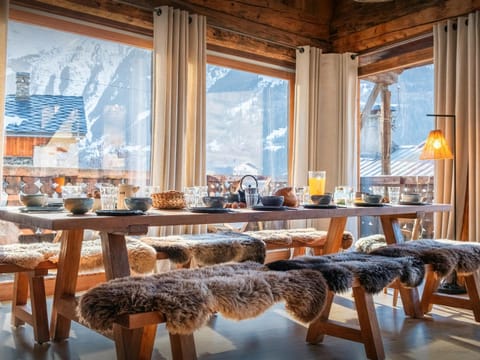 Natural landscape, Winter, Dining area, Mountain view