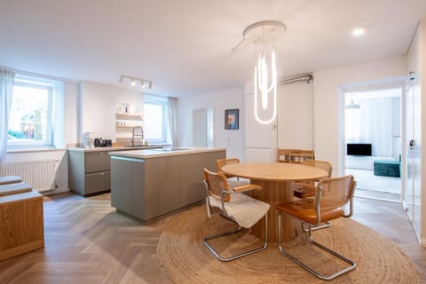 Kitchen or kitchenette, Dining area, stove, kitchen