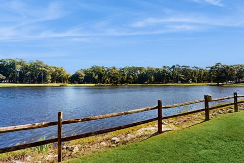 Lakefront condo with patio, AC, & water views plus pool & tennis House in Calabash