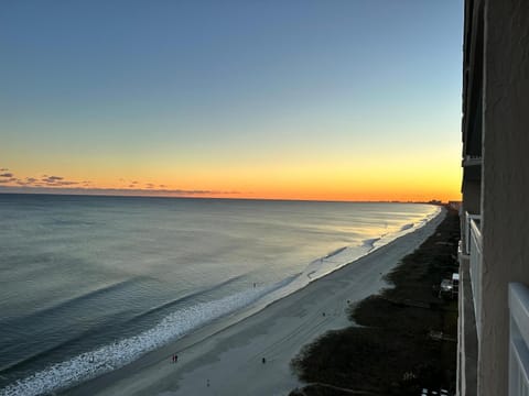 Beach, Sea view, Sunset