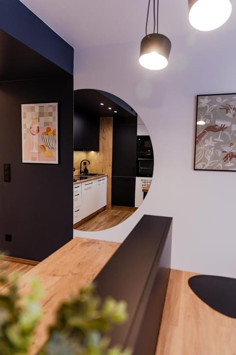 Kitchen or kitchenette, oven