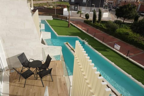 Summer, Balcony/Terrace, Pool view, Swimming pool, Sunset