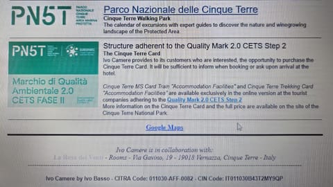 Affittacamere IVO - CAMERA 2 Bed and Breakfast in Vernazza