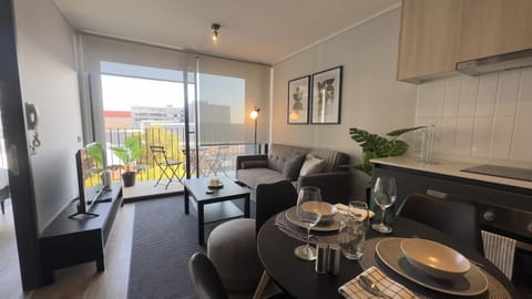 Kitchen or kitchenette, Living room, Dining area