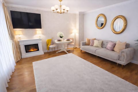 Living room, fireplace