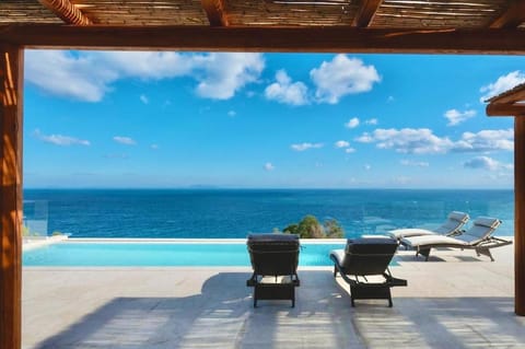 Patio, Day, Natural landscape, View (from property/room), Balcony/Terrace, Seating area, Pool view, Sea view, Swimming pool, sunbed