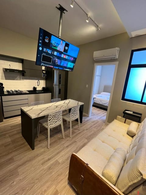 Living room, kitchen