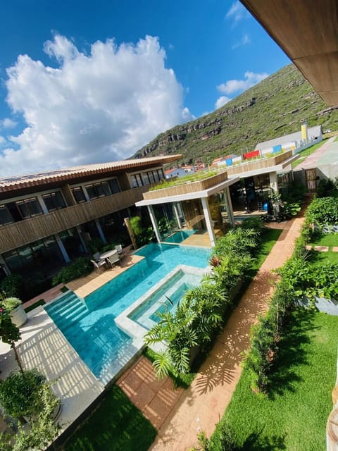 Day, Natural landscape, Garden, Hot Tub, Garden view, Mountain view, Pool view, Swimming pool, Swimming pool