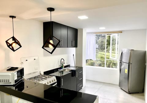 Kitchen or kitchenette, oven, stove