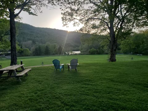 Fishing, Mountain view, River view, Sunset