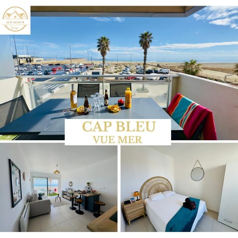 Bed, View (from property/room), Balcony/Terrace, Living room, Beach, Bedroom, Sea view, air conditioner