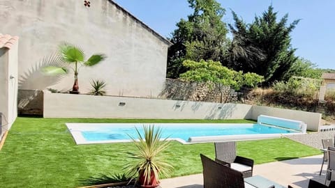 Property building, Living room, Swimming pool
