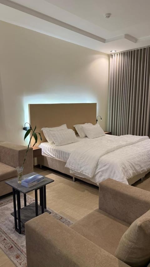 Bed, Living room, Photo of the whole room, Seating area, Bedroom
