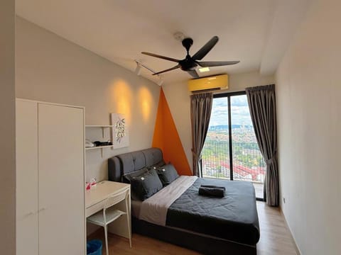 Bed, Bedroom, wardrobe, air conditioner