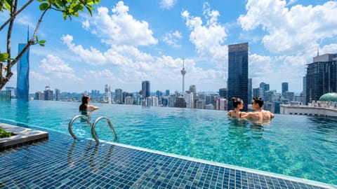 Day, People, Natural landscape, City view, Pool view, Swimming pool
