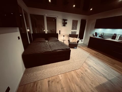 Bed, Kitchen or kitchenette, Photo of the whole room