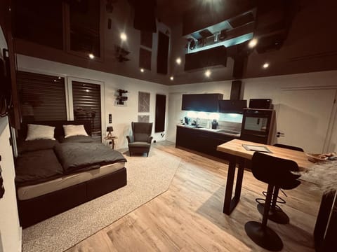 Bed, Kitchen or kitchenette, Dining area