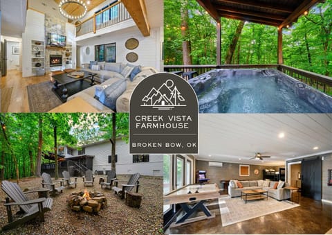 Sleeps 16 - Hot Tub - Playground - Games - Firepit House in Broken Bow