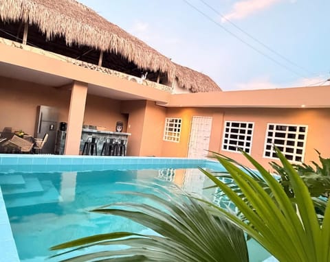 Patio, Pool view, Swimming pool, sunbed