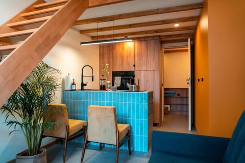 Living room, kitchen
