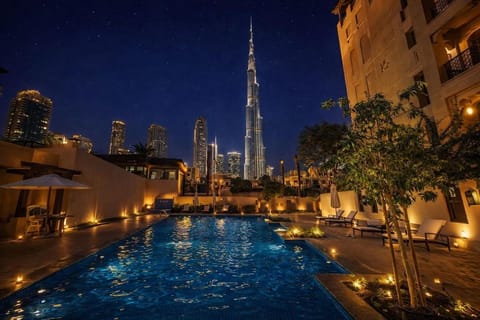 Property building, City view, Pool view