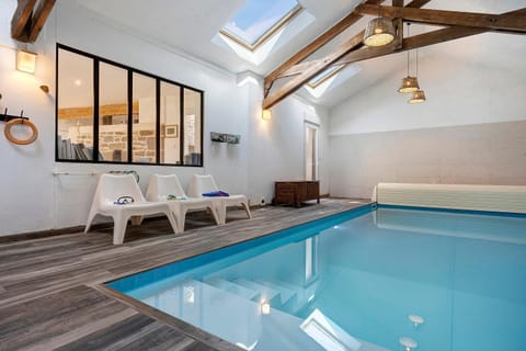 Property building, Living room, Swimming pool