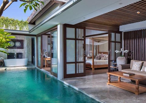 Garden, Living room, Seating area, Garden view, Pool view, Swimming pool