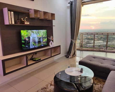 Balcony/Terrace, Living room, Sunset, air conditioner