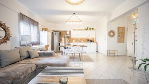 Living room, kitchen