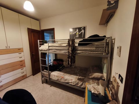 Bedroom, bunk bed, wardrobe