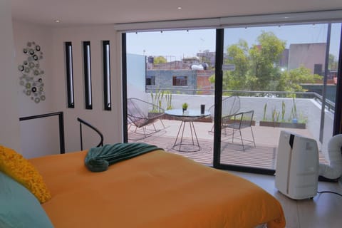 Bed, View (from property/room), Balcony/Terrace, Photo of the whole room, Bedroom