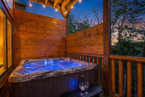Night, Natural landscape, Hot Tub