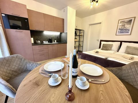 Bed, Kitchen or kitchenette, Living room, Photo of the whole room, Seating area, Dining area, Bedroom