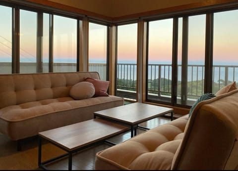 View (from property/room), Living room, Sea view