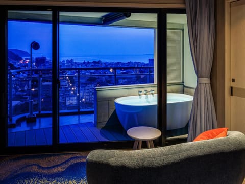 Bathroom, Photo of the whole room, City view, Sea view, Open Air Bath
