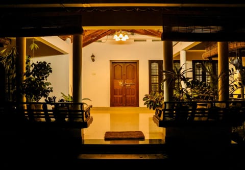 Patio, Facade/entrance, Night