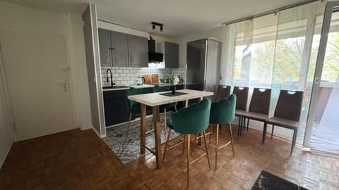 Kitchen or kitchenette, Dining area, stove