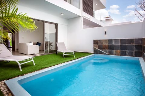 Pool view, sunbed
