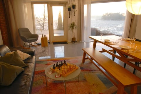 Living room, Seating area, Dining area, Sea view, Sunset