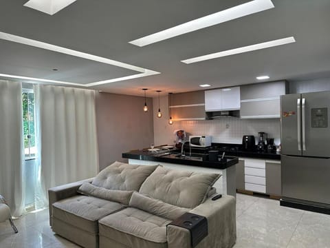 Kitchen or kitchenette, Living room, oven, stove