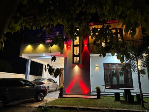 Property building, Night, Garden, Garden view, Parking