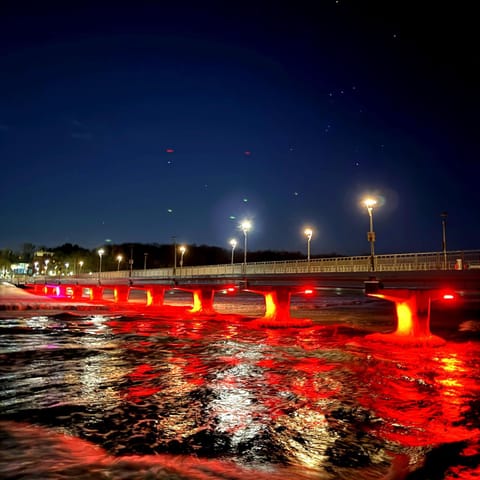 Night, Natural landscape, Sea view