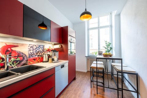 Kitchen or kitchenette, dishwasher, oven, stove, kitchen