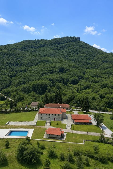 Property building, Natural landscape, Bird's eye view, Summer, Mountain view