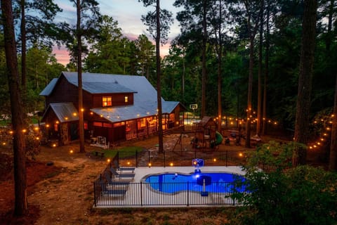 Property building, Patio, Night, Natural landscape, Children play ground, Garden, Pool view, Swimming pool, Family