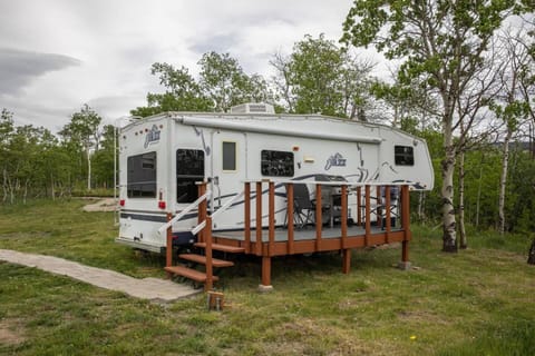 Glacier Borealis - 27’ Glamping Trailer by Glacier Campground/ 
RV Resort in Glacier National Park