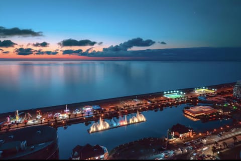 Night, Natural landscape, Bird's eye view, Beach, City view, Sea view, Sunrise, Sunset