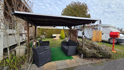 Camper Fixed On-Site Geneva Airport Campground/ 
RV Resort in Geneva