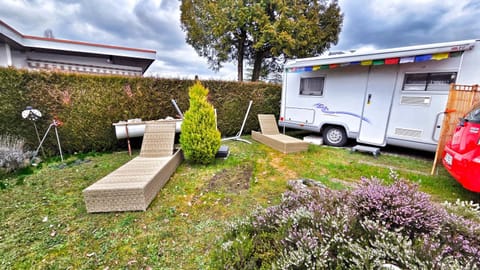 Camper Fixed On-Site Geneva Airport Campground/ 
RV Resort in Geneva