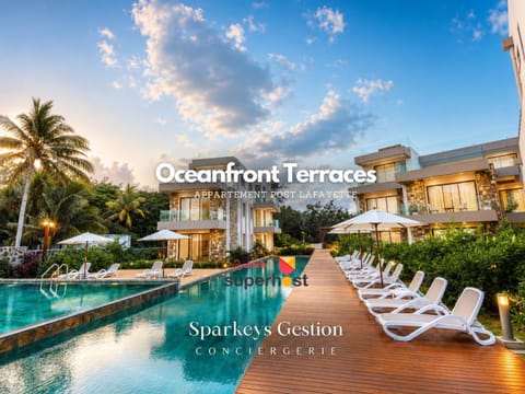 Property building, Natural landscape, Pool view, Swimming pool, sunbed